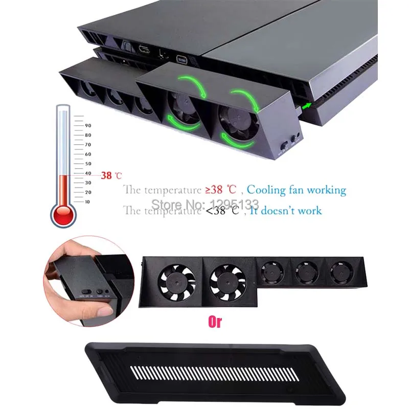 PS4 USB Cooling Fan Cooler External Turbo Temperature Control Fan for Sony Playstation 4 (14)