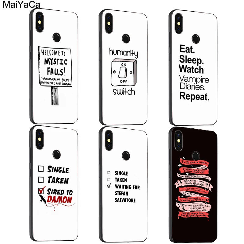 

MaiYaCa The Vampire Diaries Quotes TPU Phone Case For Xiaomi Redmi S2 6 6A 6pro 4X Note 5 Pro 5A 7 Mi 8 9 6 A2 Mix 2s Max 2 3 F1