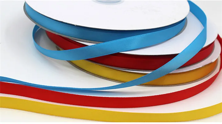 6  100Yardx1cm Ribbon Wedding Decoration Birthday Party Supplie Make Bows Gift Flowers Balloon Satin Ribbon Handmade Diy Ribbon Fabric