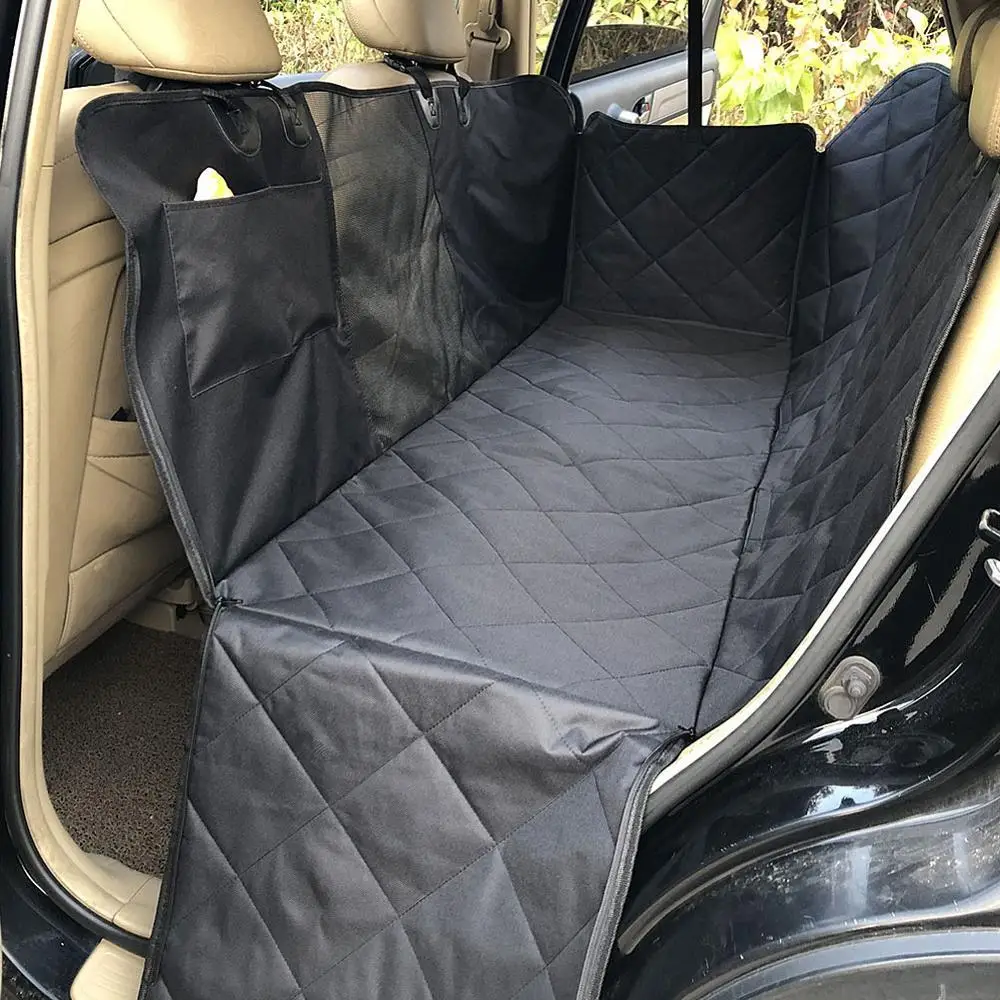 

Dog Car Seat Covers with Mesh Visual Window Scratchproof Dog Seat Cover Back Seat Dog Seat Belts Storage Pockets Dropshipping