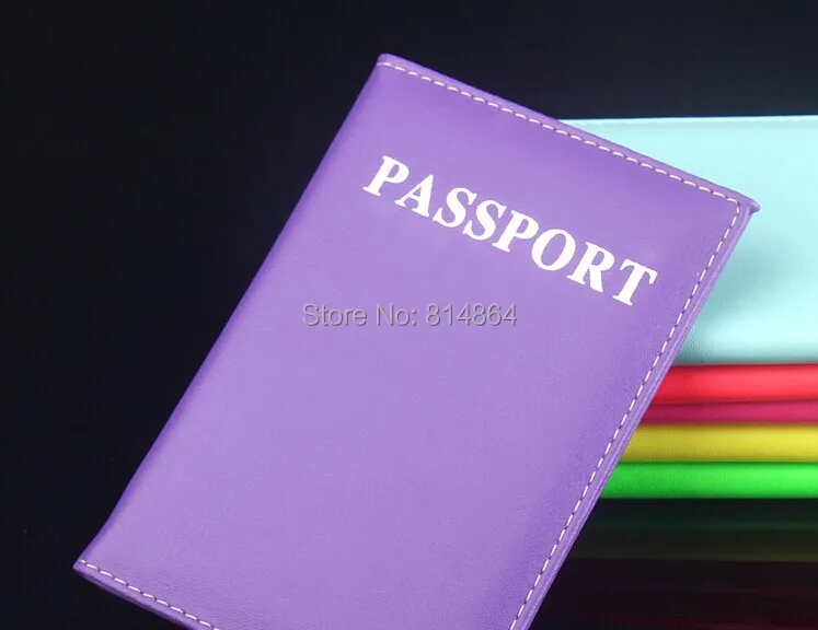 Fluorescence leather Passport cover for Protective passport Holder 14.2