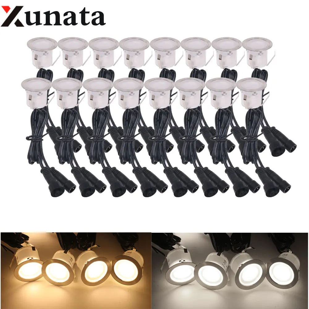 1-16PCS 12V LED paluba světel IP67 vodotěsný krajina paluba osvětlení zapuštěné podzemní lampa sad pathway schody dekorace