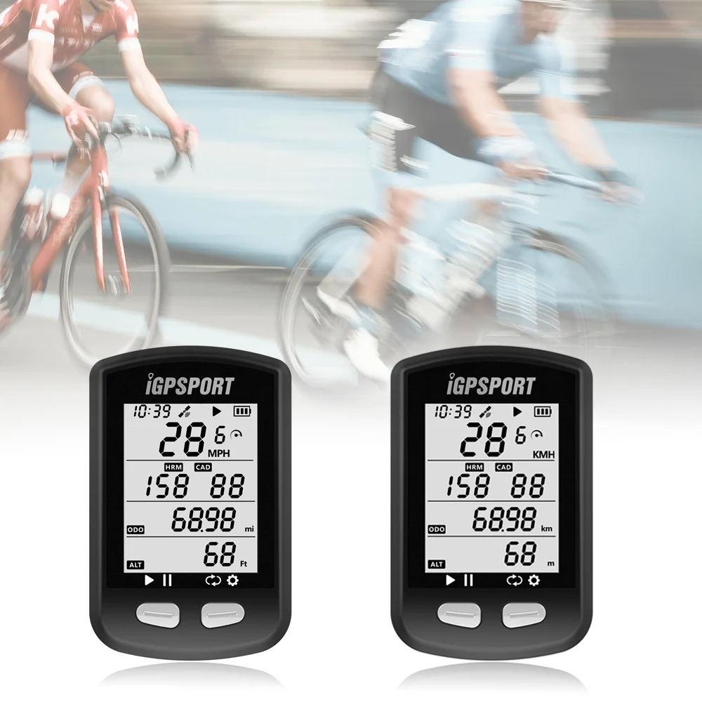 

iGPSPORT Rechargeable IPX6 Auto Backlight Screen Wireless BT & ANT+ Bike Cycling Cycle Bicycle GPS Computer Odometer