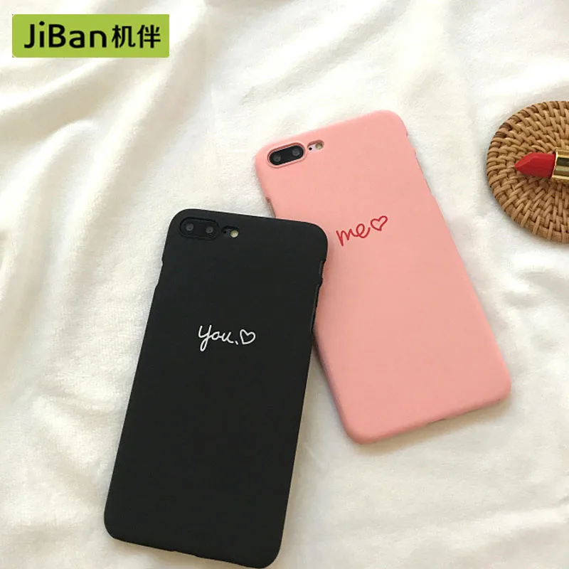 JiBan Стиль простой английский Love Телефон чехол для iPhone 6 S/7/8 Plus X MAX XR случаях Матовый