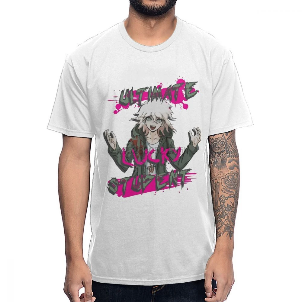 Стильная мужская футболка Lucky Nagito Komaeda Danganronpa удобная хлопковая Футболка с