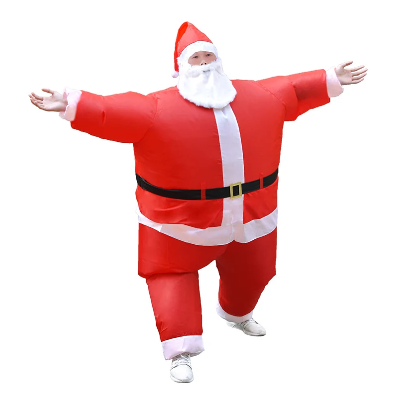 Надувной костюм Санта-Клауса; костюмы на Хэллоуин для взрослых; нарядное платье для рождественской вечеринки; наряд для папы; Рождественский костюм для косплея; Disfrace