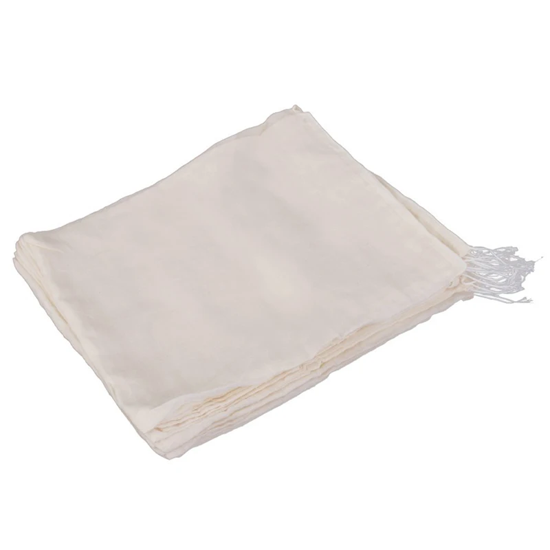 

New 20 Reusable Nut Milk Strainer Filter bag for Juice tea Fruit juice in Cotton mesh 25 X 20cm