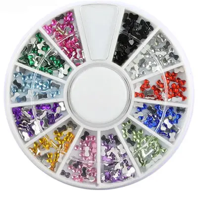 Одна коробка 12 цветов модные украшение для ногтей супер яркая вспышка форма капли воды Стразы для лака для ногтей для дизайна ногтей M554 - Цвет: M655