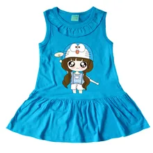 Новинка, 6 цветов, стильное платье для маленьких девочек одежда для детей от 12 месяцев до 11 лет летние платья для девочек, хлопковое платье без рукавов Одежда для детей