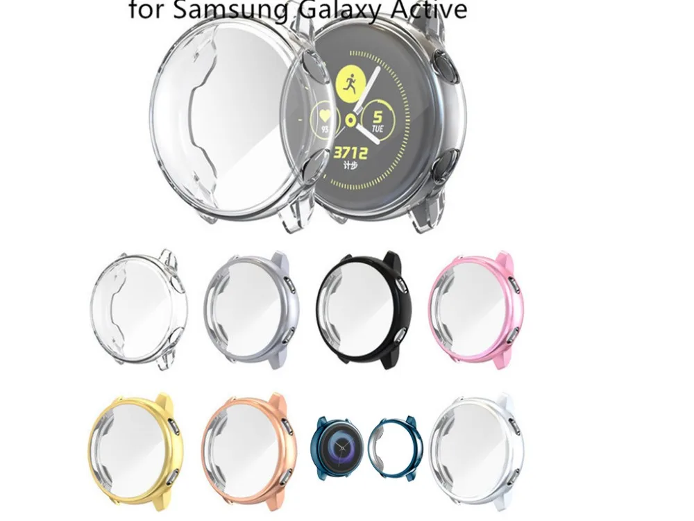 Чехол для galaxy watch active для samsung galaxy watch active 40 мм Active 2 40 мм 44 мм, защитный чехол для экрана с полным покрытием