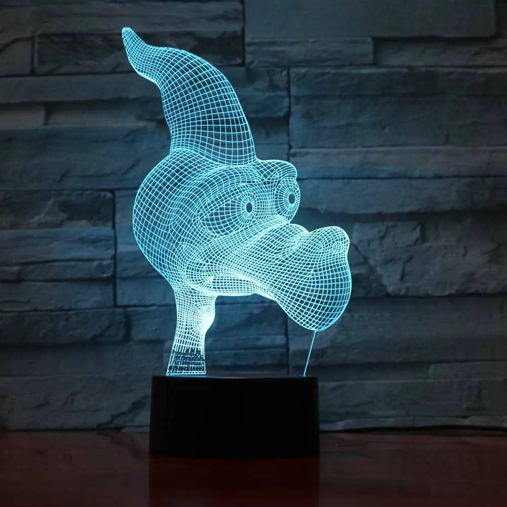 3D сенсорный выключатель Luminaria светодиодный ночник настольные лампы 7 цветов Изменение Lampen креативное украшение дома освещение ночные светильники