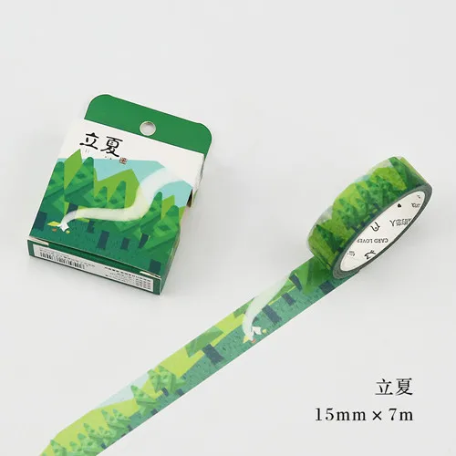 Китайский четыре сезона 24 солнечные термины Погодный календарь васи лента DIY дневник украшение планировщик наклейка для скрапбукинга этикетка маскирующая лента - Цвет: 14