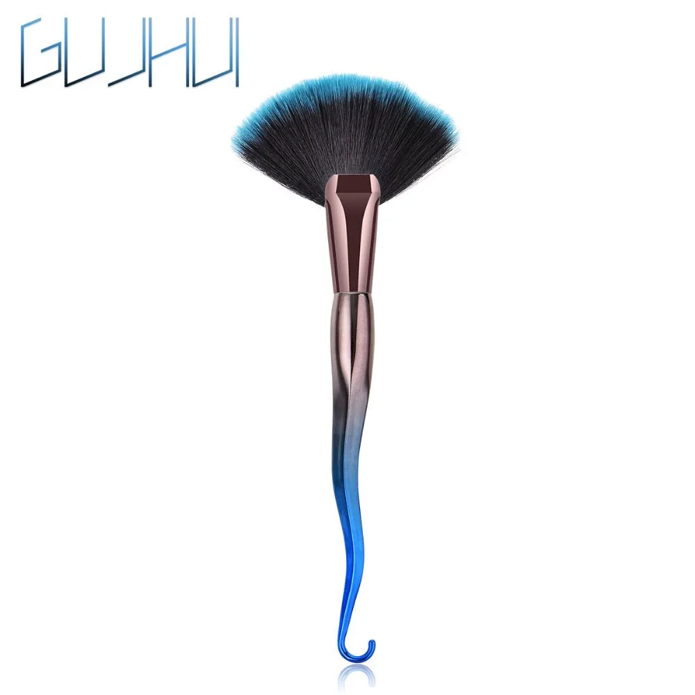 3D Face Makeup Brushes Cosmetics brush Foundation Make Up Tool Blue