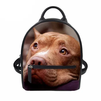 

Backpack Women 3D Pit Bulldog Printing Female Mini Backpacks for Teenager Girls Bookbag Ladies Laptop Bag Travel Rucksack