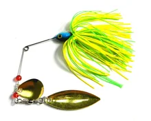 Metal sequins lure 1pcs/lot wobblers sinking Fishing Lure Spinnerbait 17g Colorado Willow Blades Flash Chartreuse