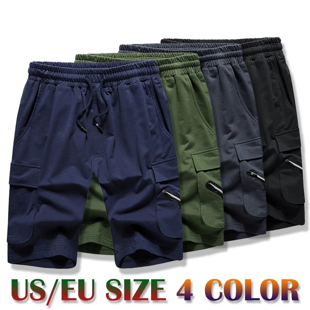 Летние шорты Для мужчин s Спортивная одежда для спортзала фитнеса хлопковые шорты одноцветное Цвет Тонкий Короткие штаны Drawstring Для мужчин брюки с карманами для мальчиков