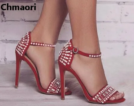 

2018 summer style ankle Diamond decoration sandals sexy peep toe thin heel high heel woman summer sandals