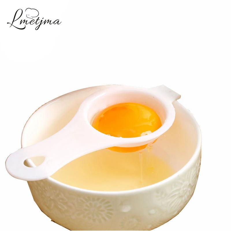 

LMETJMA Eco-Friendly Egg Yolk White Separator Hand Egg Dividers Egg Tools PP Food Grade Material Kitchen Tools PY0020