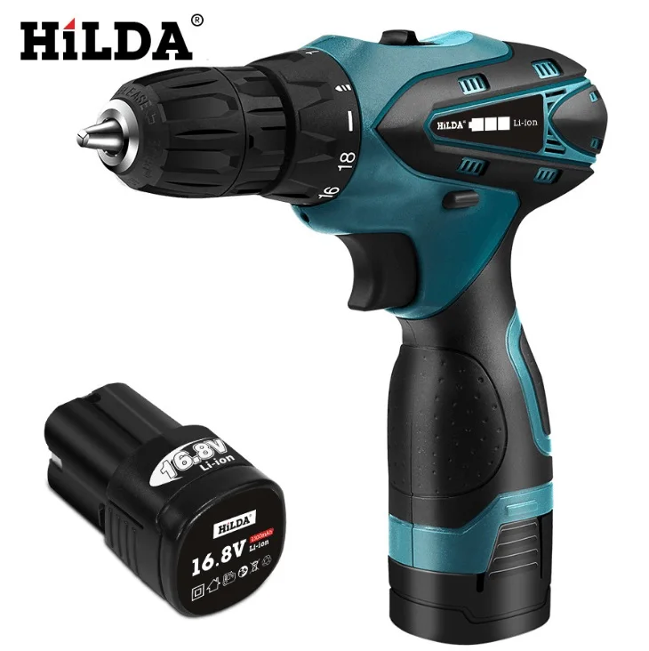 

Free shipping 16.8V Electric Drill Cordless Screwdriver Lithium Battery household Waterproof hand electric drill Power Tools