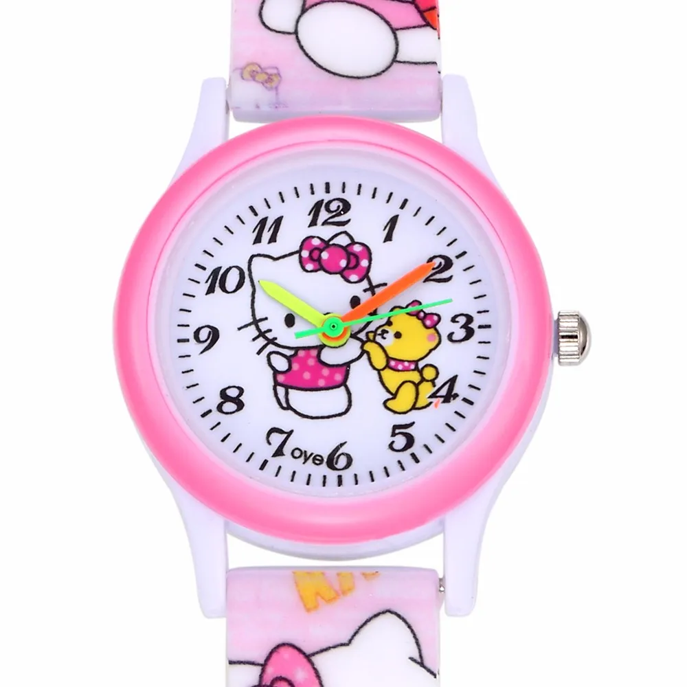 Часы Дети Montre Enfant мультфильм часы Hello Kitty девушка часов детский подарок детские наручные часы студент ребенок часы Relogio