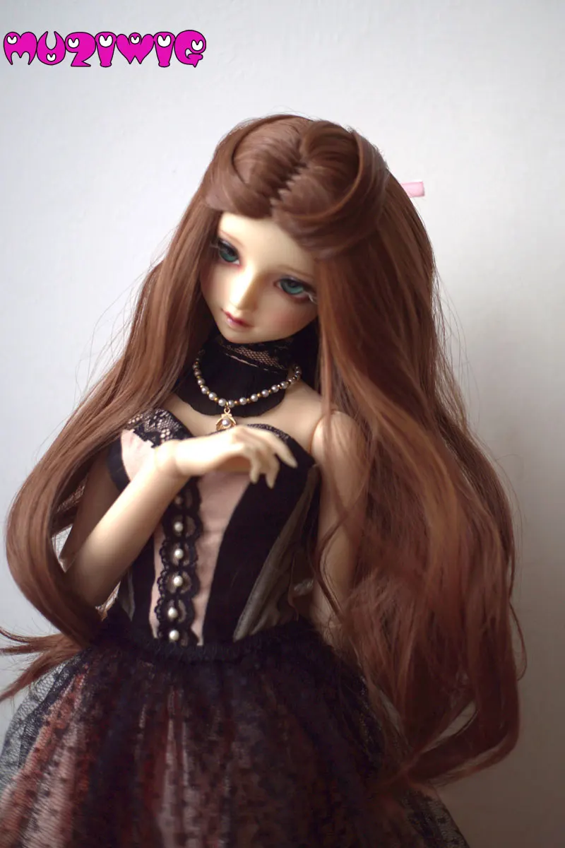 MUZIWIG Высокая температура волокна длинные в стиле принцессы вьющиеся волосы 2 цвета для 1/3 1/4 1/6 BJD аксессуары для кукол SD