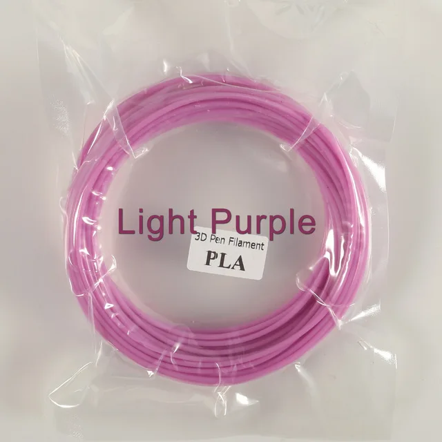 10 метров PLA 1,75 мм 3d Принтер Нити печатные материалы экструдер аксессуары части прозрачный белый дерево пластик для 3d ручки - Цвет: Light-Purple