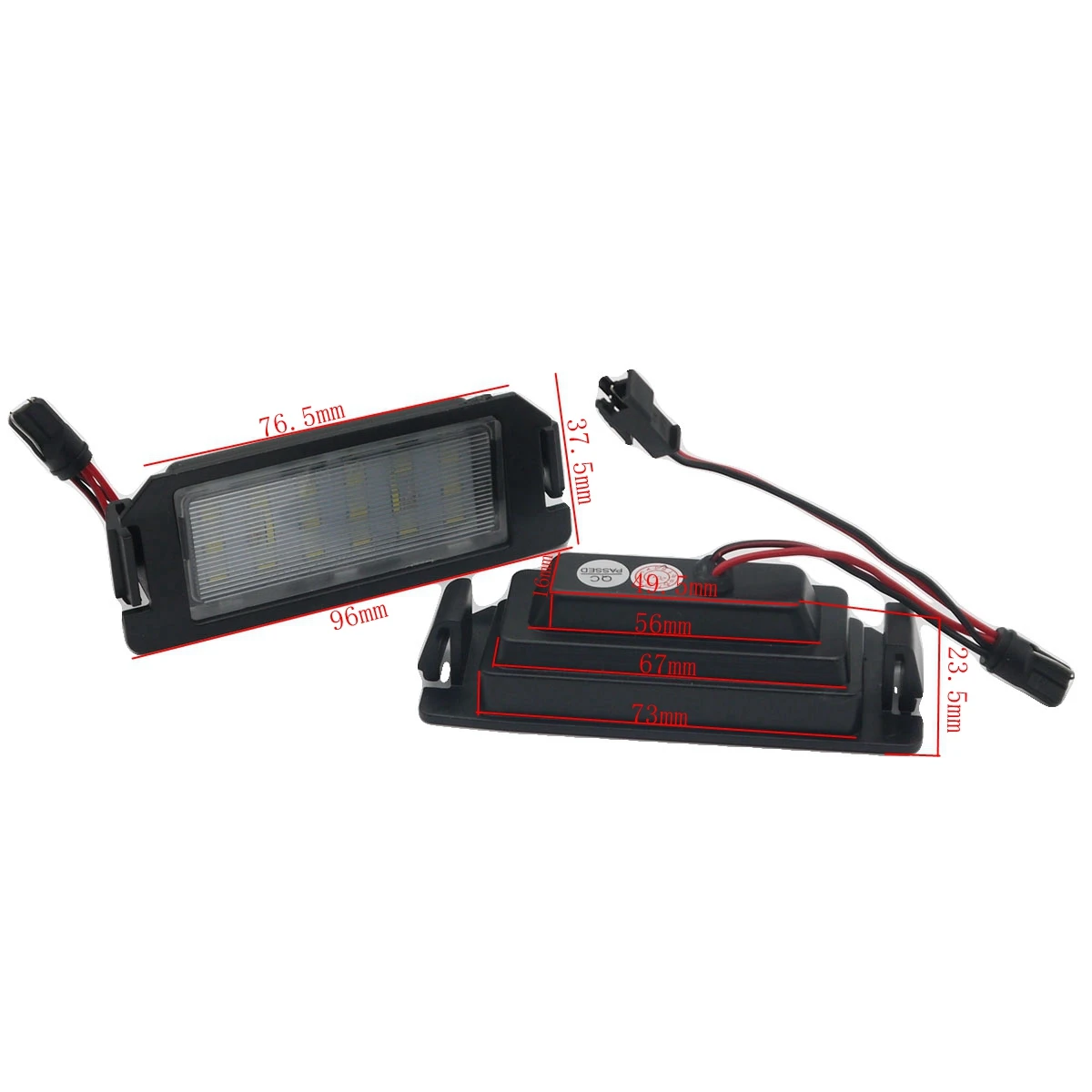 Светодиодная подсветка для номерного знака Eonstime 2x 18SMD Hyundai I10 I20 tiburon coupe Veloster FS XG30