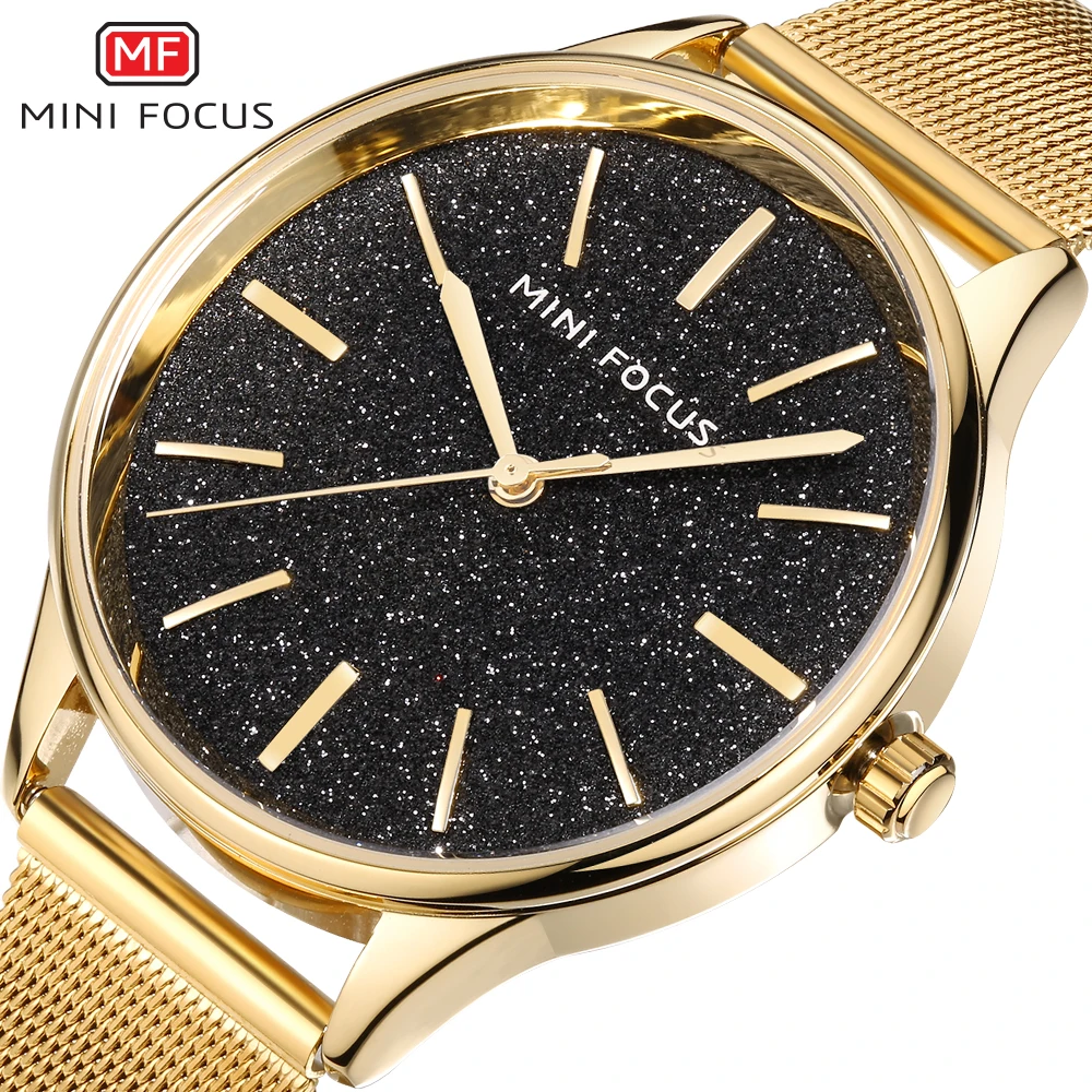 

MINIFOCUS 2019 Luxury Brand Women Watches Bling Waterproof Ladies Quartz Watch Woman Fashion Dress Casual Relogio Feminino +Box
