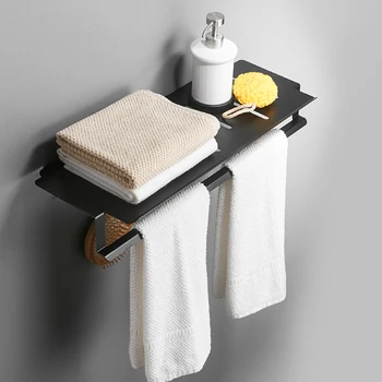 

Towel Rack Single Bar Bathroom Towel Rack Holder Square