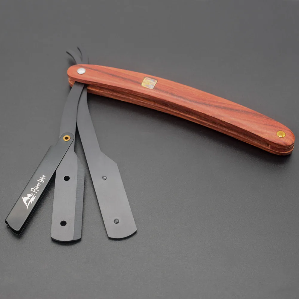 Сталь бритвой Для мужчин бритья Titan Бритвы дерево помазок Медь ручной бритвы Классическая бритва
