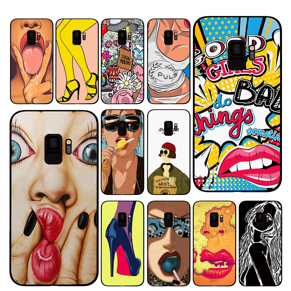 

Good Girls Pop art Black TPU Case For Samsung Galaxy S10 S10E S8 Plus S6 S7 Edge S9 S10e PlusNote 8 9