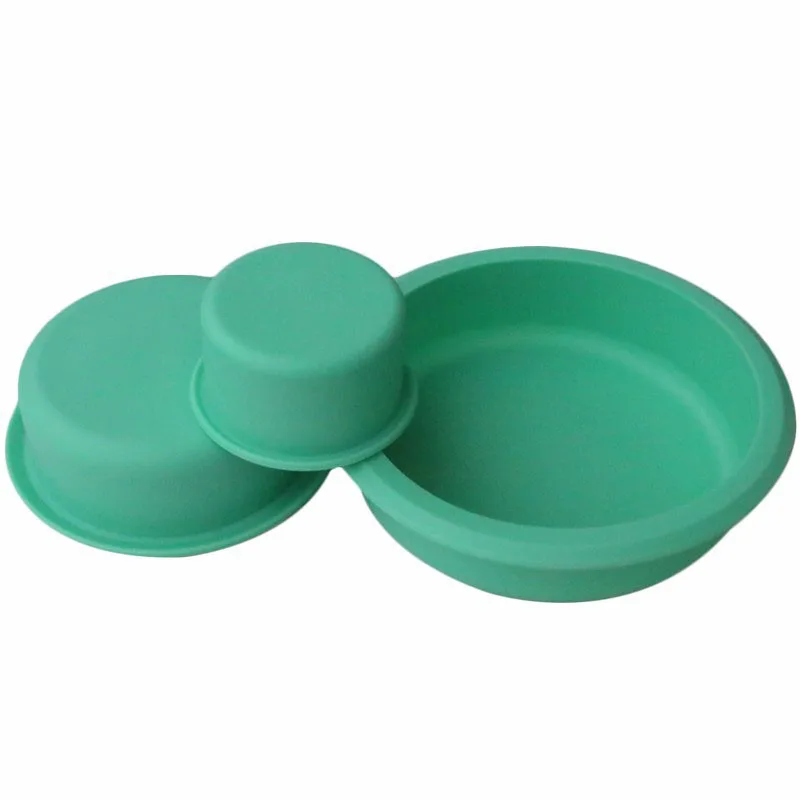 

3 Tier Silicone Round Shape Pan Cake Mold Silicone Cake Chocolate Tray Baking Mold Baking Tools TN99