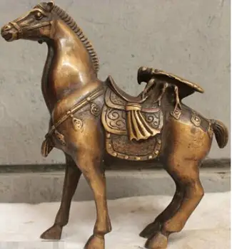 

WBY 715+++China Folk Culture Pure Handmade Old Bronze Brass Statue Horse Sculpture