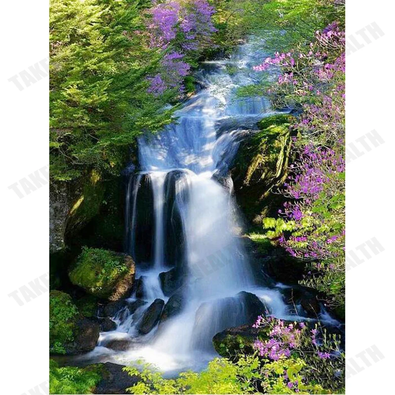 

Diamond Painting Natural scenery Full Square/round Rhinestone Handcraft Cross Stitch Diamond Embroidery mosaic waterfall H848