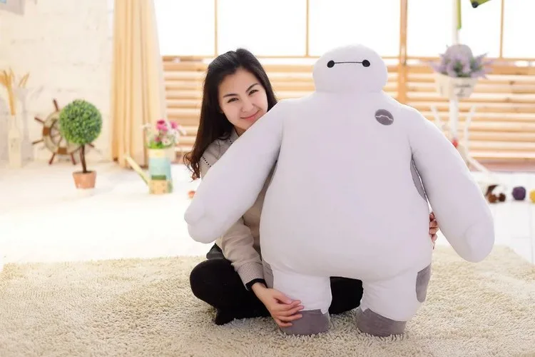 [Забавный] Очень милый светильник 60 см и звук Большой Герой 6 музыка Baymax, набивная плюшевая игрушка полностью заполненная кукла модель мягкая подушка подарок для детей