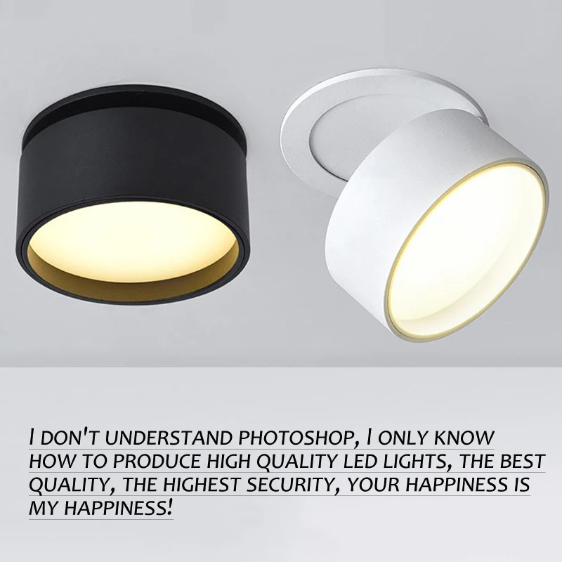 

85-265Vac input 3W/5W/7W/12W embedded LED ceiling lamp ,Foldable and rotatable light spray background down light,Display light