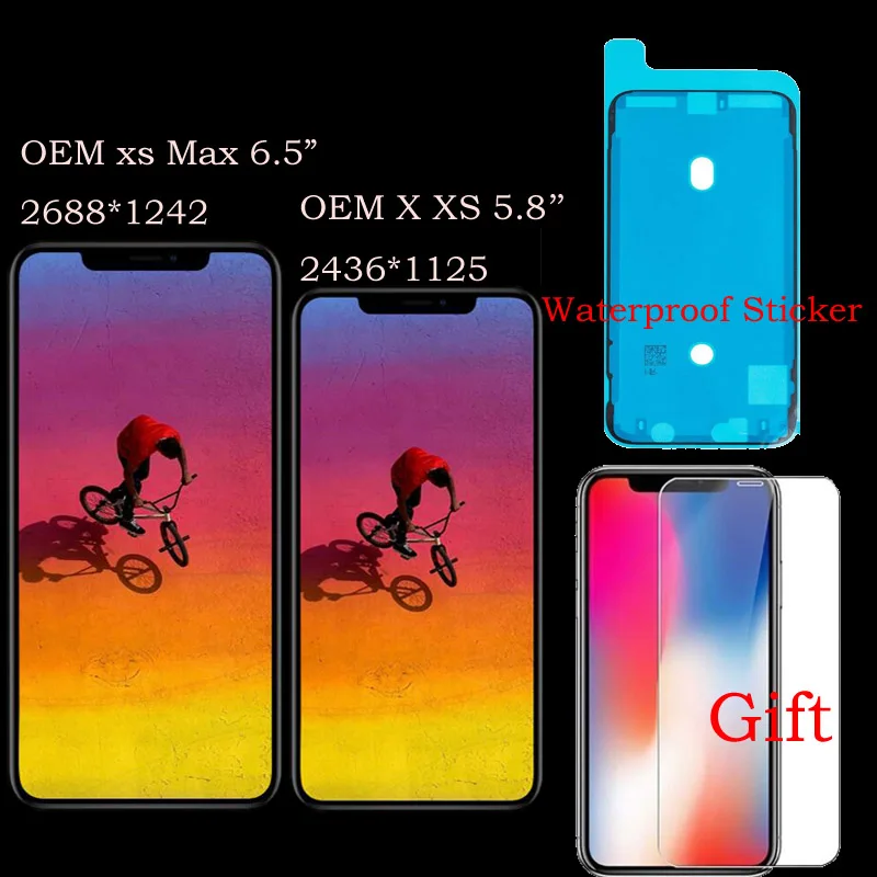 

NEW OEM Black Super Amoled LCD Display Replacement Parts For iPhone X XS XR Xs Max LCD Screen with 3D Touch Screen Assembly