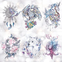 Dream catcher Moon Lotus Flower Temporary Tattoo Sticker Peony Snake Owl Fox Flash Tattoos Small Body Art Waterproof Tatoo Dream catcher Moon Lotus Flower Temporary Tattoo Sticker Peony Snake Owl Fox Flash Tattoos Small Body Art Waterproof Tatoo