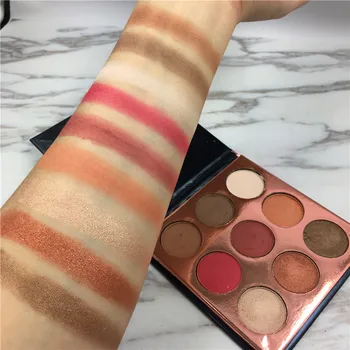 

9 Colors Eyeshadow Palette Long Lasting Glitter Eyeshadow Palette Shimmer Matte Pigments Eye Shadow Powder Cosmetics TSLM1