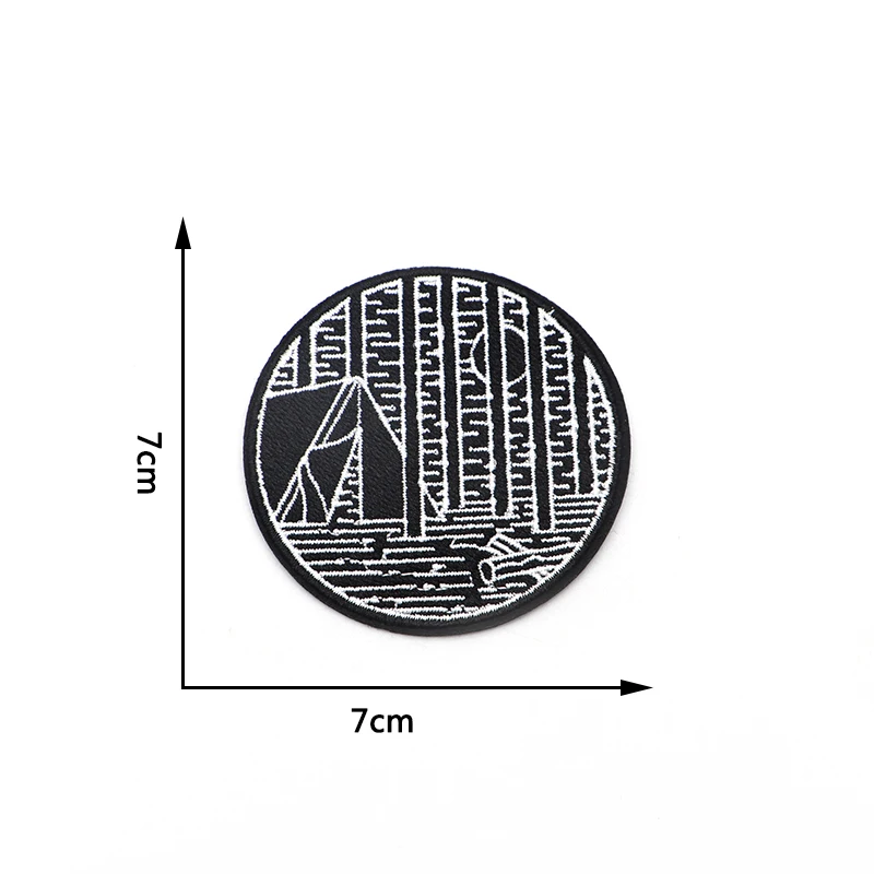 2 шт./лот, Геометрическая лесная палатка, художественная нашивка с вышивкой, железные нашивки для одежды, аксессуары для улицы, наклейки на наручную повязку SC4442