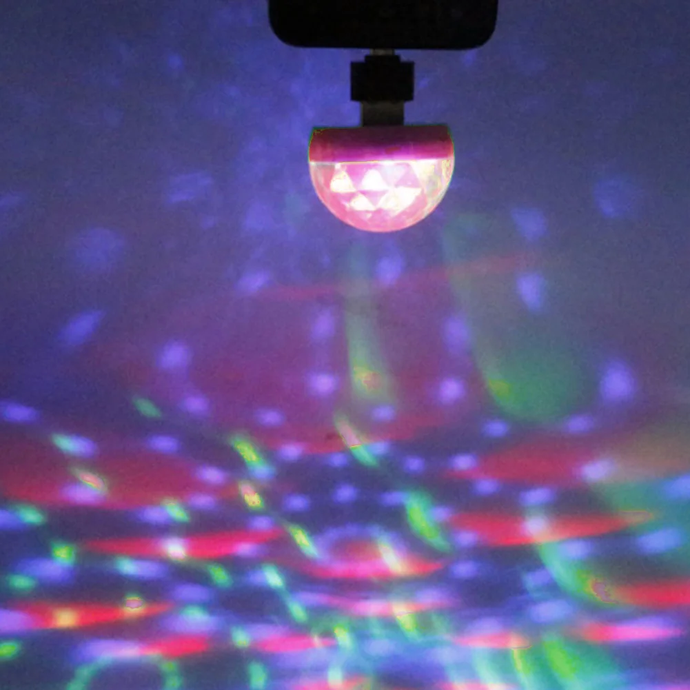 

Car Interior Projector Portable Decoration Party Mini Colorful LED Atmosphere USB Music Colorful Rotating
