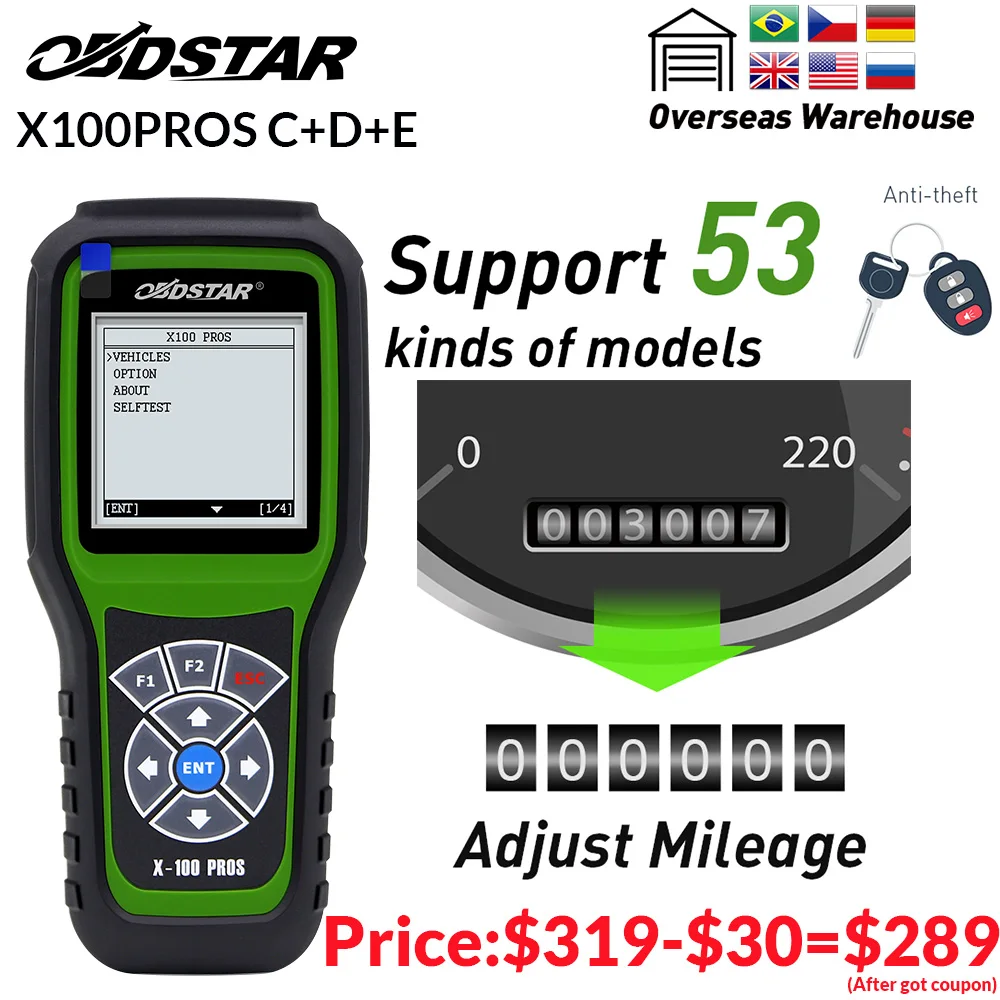 

OBDSTAR X100 PROS D Type Auto Odometer adjustemnt correction tool online Update X100 PRO