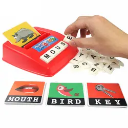Дети слово Правописание игровая доска настольная игра Развивающие игрушки для детей Монтессори обучения Matching буквы алфавита блоки игрушка