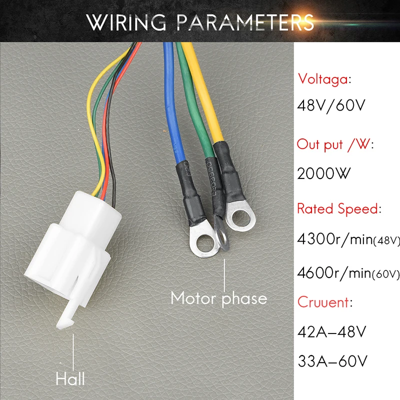 Clearance MY1020 DC Motor 48V 2000W Electric Brushless Motor 5400RPM For Electric Scooter LCD Display Motorcycle Controller Accessories 2