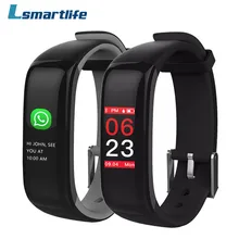 Lsmartlife смарт-браслет P1 плюс цветной дисплей фитнес-браслет трекер сердечного ритма Монитор артериального давления браслет IP67 водонепроницаемый