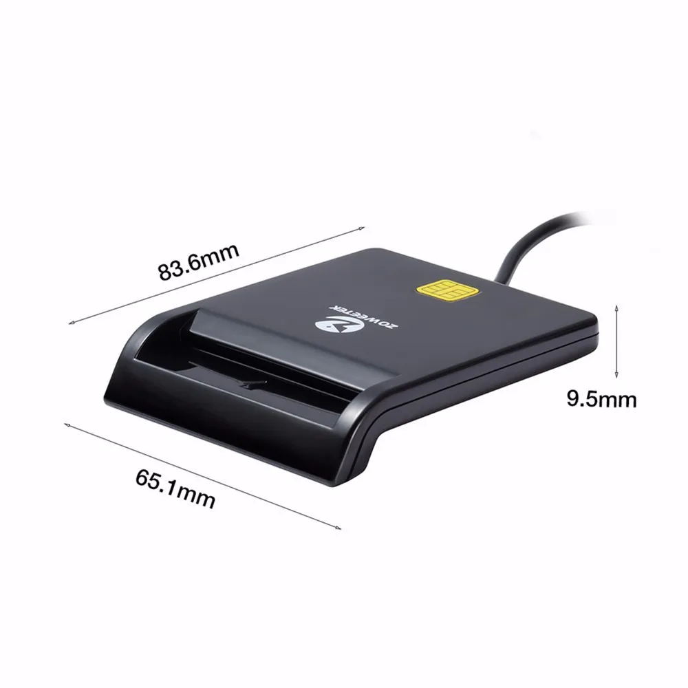 Zoweetek 12026-1 Easy Comm EMV USB Смарт-кард-ридер CAC общий доступ кард-ридер адаптер ISO 7816 для SIM/ATM/IC/ID карт