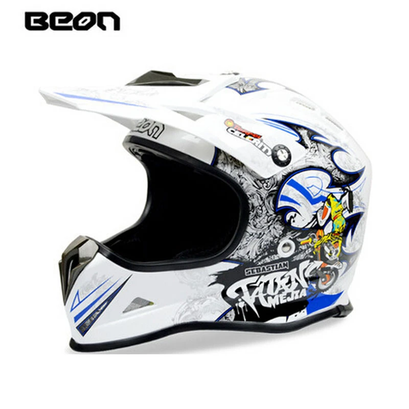 black and orange motocross helmet