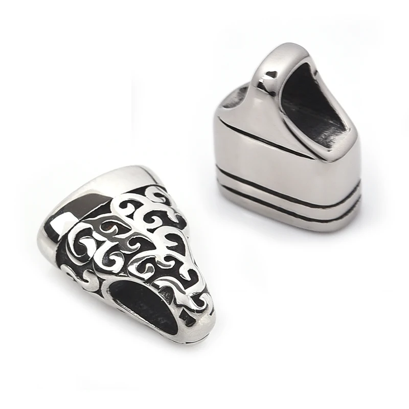 

2pcs/lot stainless steel beads caps 4/8/10/13mm leather necklace bracelet beads Accessories DIY handmade bead jewelry making