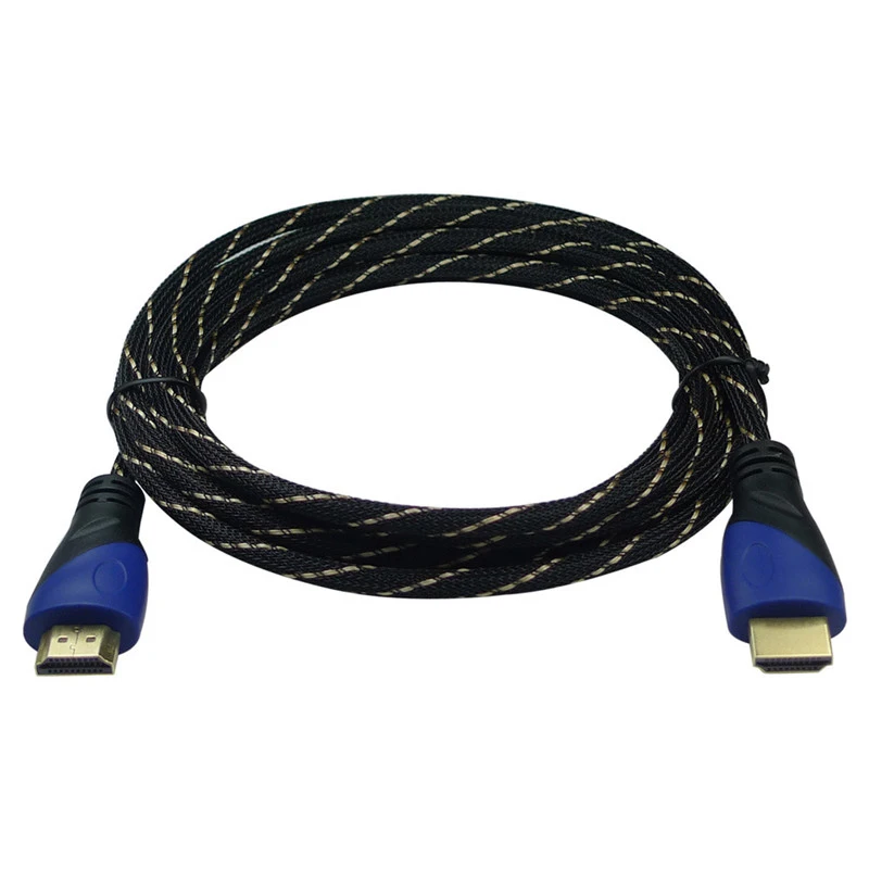 Нейлоновая оплетка HDMI кабель 0 5 м 1 2 3 8 10 шнур 1080P 3D для PS4 Xbox проектор HD lcd Apple tv PC