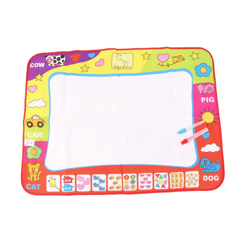 

OCDAY 1pc 78 x 58 cm Kids Water Drawing Painting Writing Toys Doodle Aquadoodle Mat Magic Drawing Board+2 Water Drawing Pen